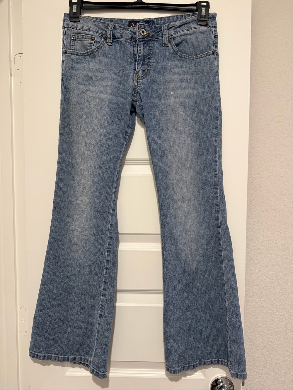 Y2K Angels Jeans Size 11 Short Medium Wash Bootcut Low Rise Denim